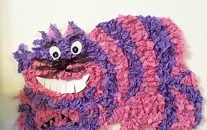 Cheshire cat artwork for the "Alice" School Concert at the Rougham School Hall