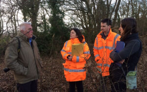 Brief meeting at Eastlowhill. With David Kenny, Historic England, Jo Caruth and a geo-physicist from Suffolk Archeaology & Anita Stone of Rod Pass Associates.