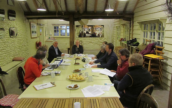 Archeaologist and historians met at Blackthorpe Barn with Trustees to discuss future plans for this fascinating site.