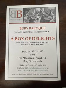 Bury Baroque Inaugural Concert 18 May 2025