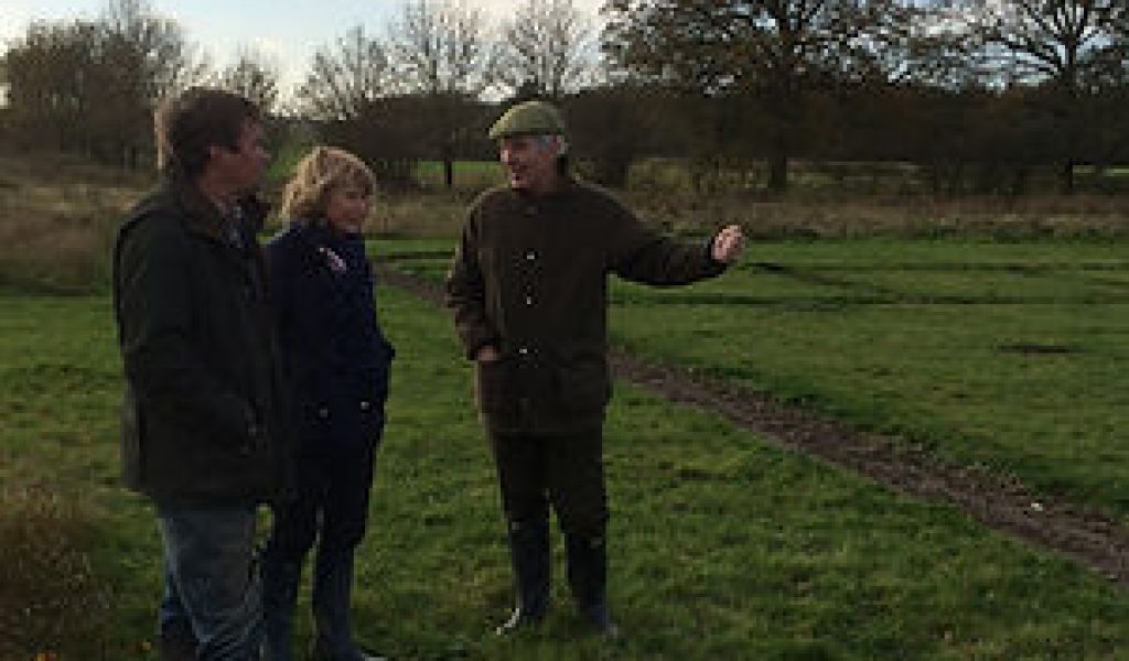 Ashley Cooper discusses his villa site with some of the trustees